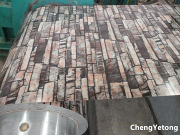 Brick Grain Prepainted Galvalume Steel Coil PVC Film Laminated Coil Weight ≤ 8T